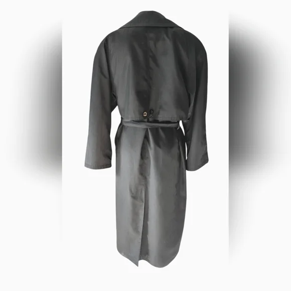 Vintage Luba Petite Paris Long Trench Coat Size Medium fits more like a large. - Picture 3 of 6